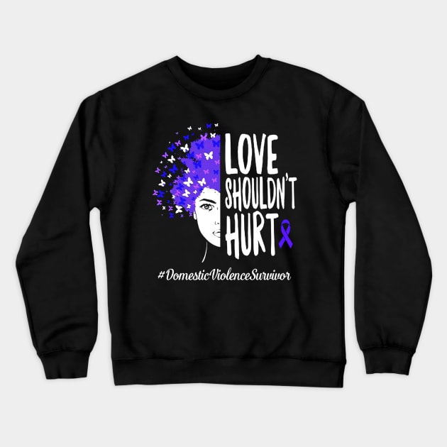 Domestic Violence Survivor Crewneck Sweatshirt by eraillustrationart